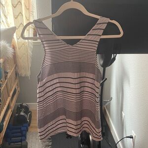 Deletta lavender  and Black Striped Tank Top